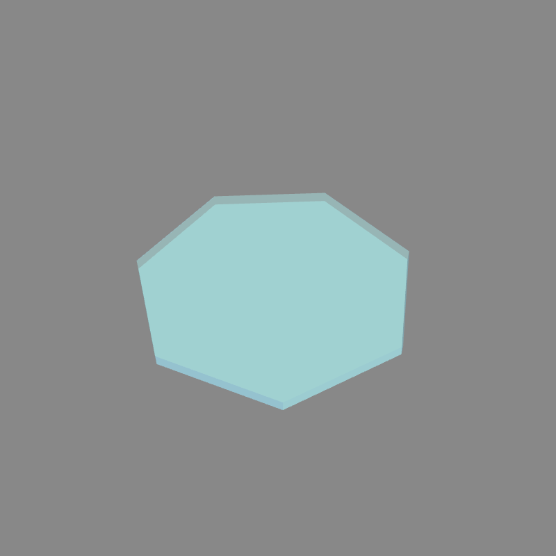 Custom Cut Glass - Heptagon