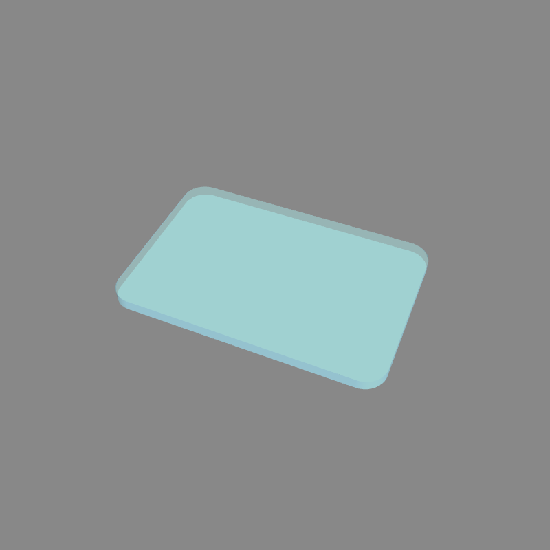 Custom Cut Glass - Rectangle — Rounded