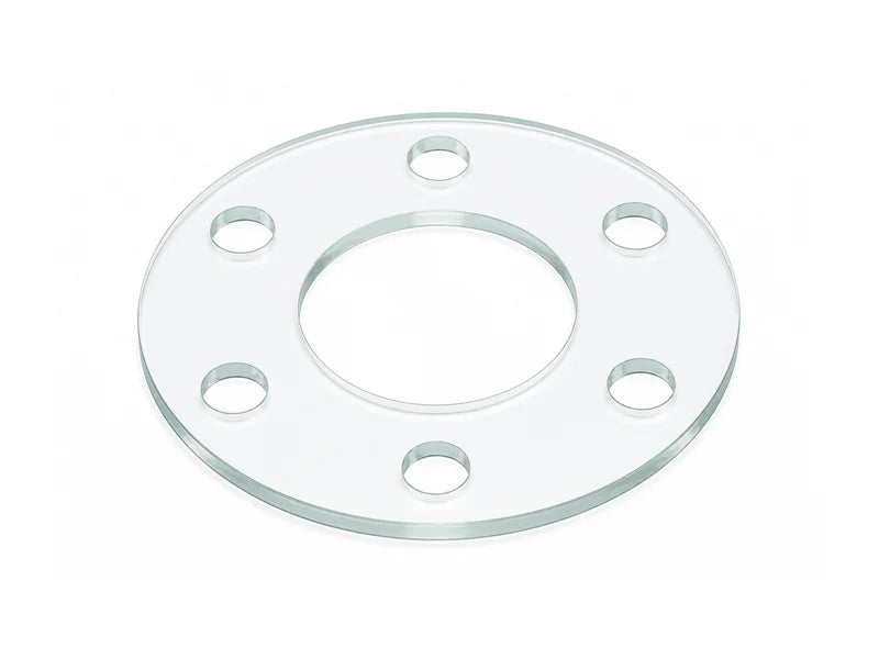 Custom-cut glass flange
