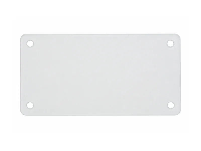 Frosted custom cut glass panel