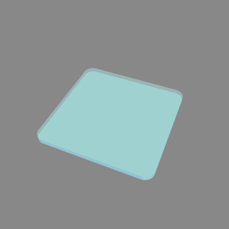 Custom Cut Glass - Square — Rounded